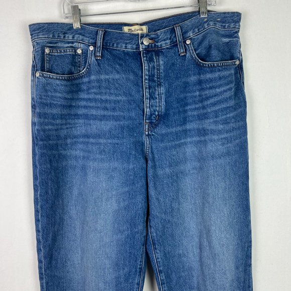 NWT Madewell Tall Low-Slung Straight Jeans Palmina Wash Size 32T 32 TALL NEW - Picture 3 of 12
